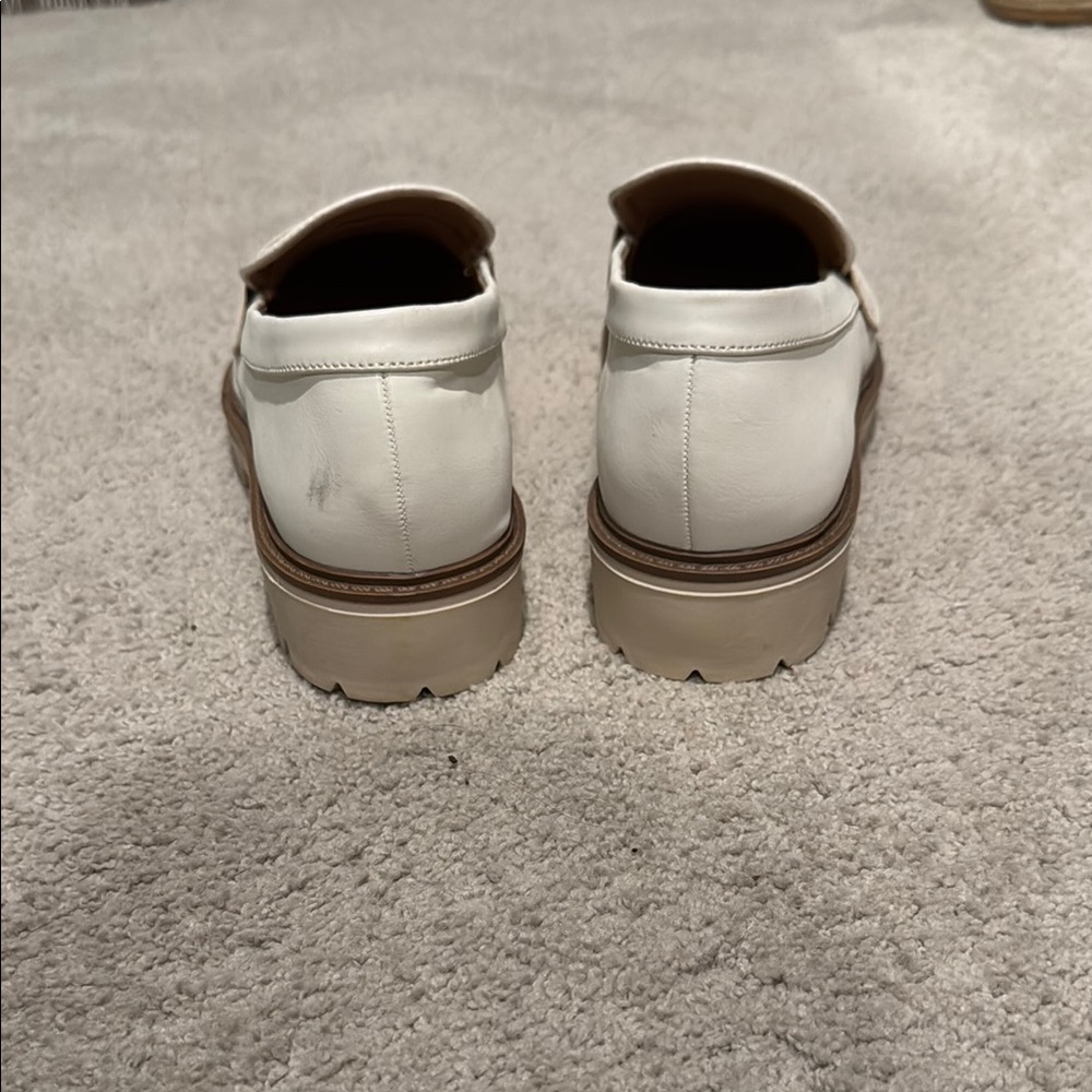 White Croc-Embossed Loafers - Picture 3 of 5